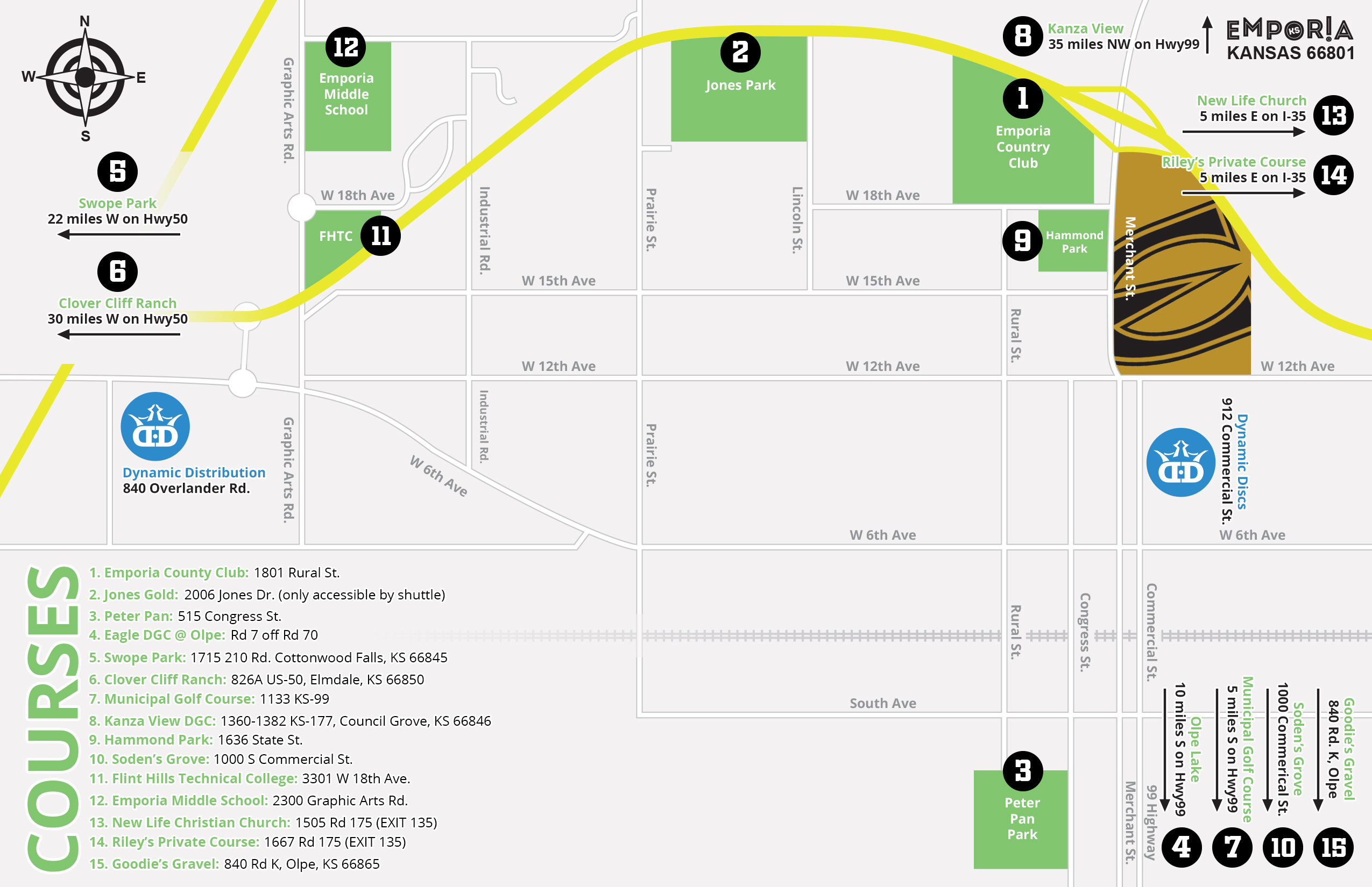 2024 Masters Worlds Overview Map Professional Disc Golf Association